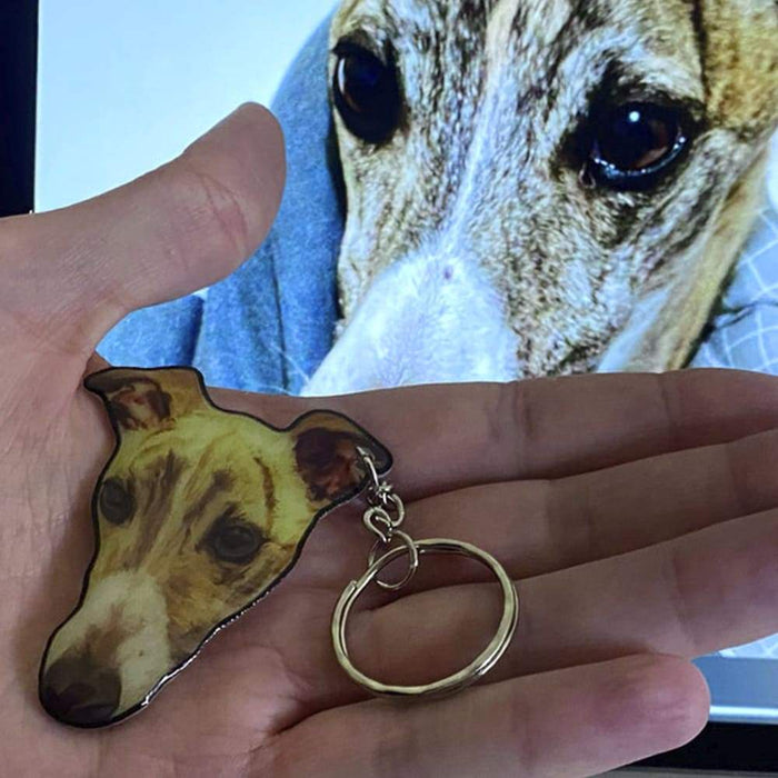 GeckoCustom Upload Images Dog Keychain, Gift For Dog Lover HN590