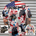 GeckoCustom Upload Photo America Flag Hawaiian Shirt, HN590