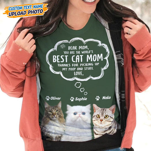 GeckoCustom Upload Photo Dear Cat Mom Shirt N304 HN590
