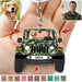 GeckoCustom Upload Photo Dog Keychain, Veteran Acrylic Keychain HN590 50mm x 50mm / 1 Piece