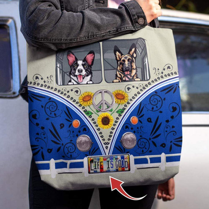Custom Canvas Tote Bag Gift For Dog Lovers - Unifury