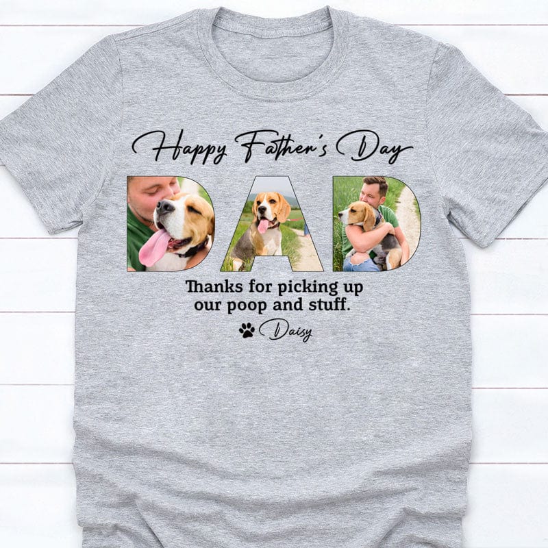 GeckoCustom Upload Photo Happy Father's Day, Dog Shirt, HN590