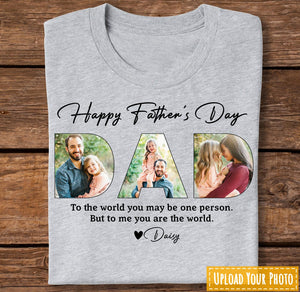 GeckoCustom Upload Photo Happy Father's Day, Family Shirt, HN590