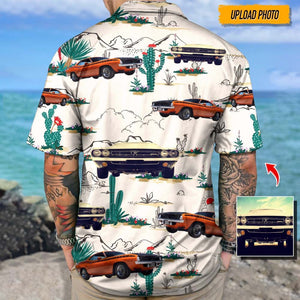GeckoCustom Upload Photo Muscle Car Hawaiian Shirt, N304 HN590