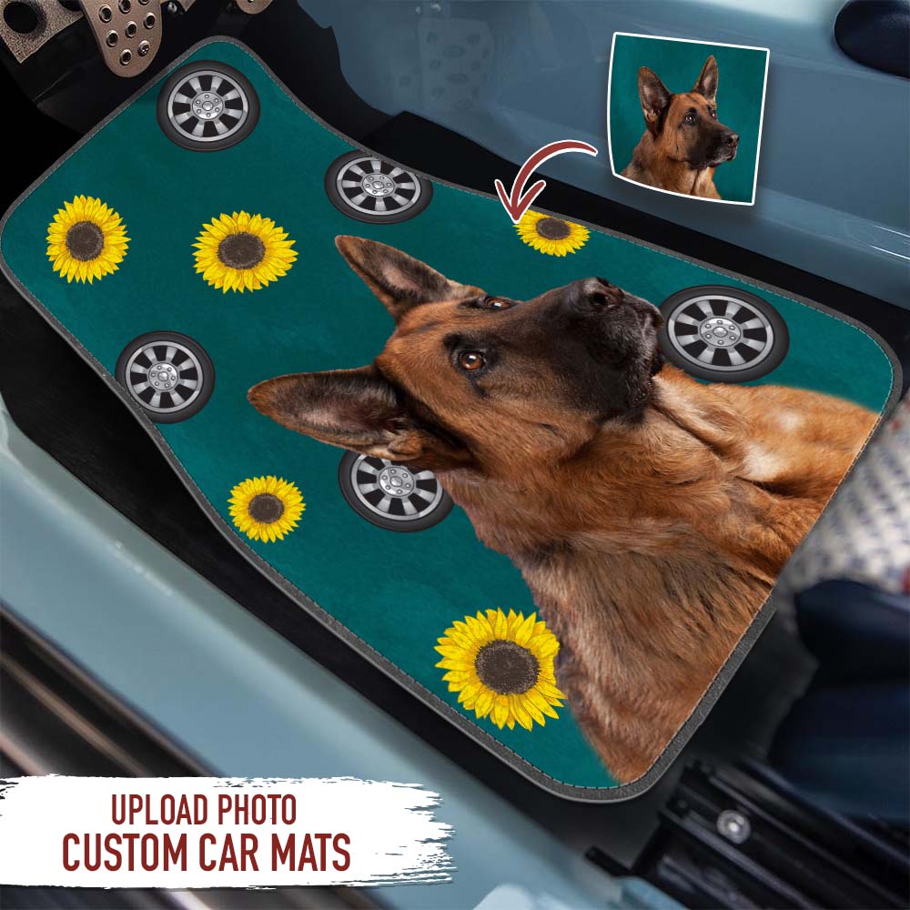 GeckoCustom Upload Photo Personalized Gift For Dog Lover Car Mat, HN590