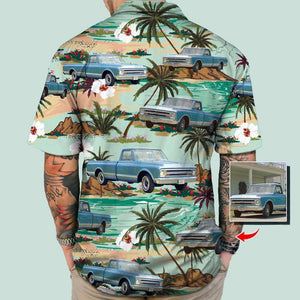 GeckoCustom Upload Photo Pickup Truck Hawaiian Shirt, N304 HN590 S