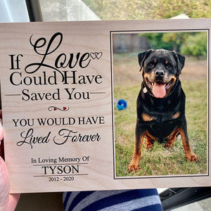 GeckoCustom Upload Photo You Would Have Lived Forever Dog Memorial Gift Wooden Picture, HN590