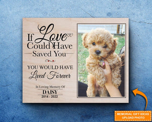 GeckoCustom Upload Photo You Would Have Lived Forever Dog Memorial Gift Wooden Picture, HN590