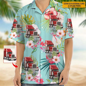 GeckoCustom Upload Truck Photo Hawaiian Shirt, HN590