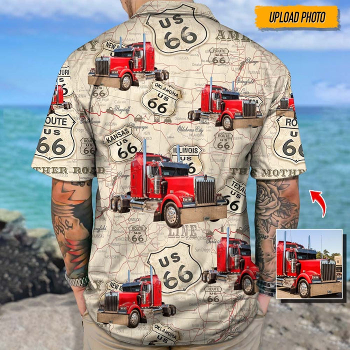 GeckoCustom Upload Truck Photo Hawaiian Shirt, N369 HN590