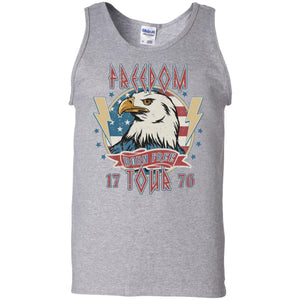 GeckoCustom Vintage 4th of July American Flag Freedom Shirt Unisex Tank Top / Sport Grey / S
