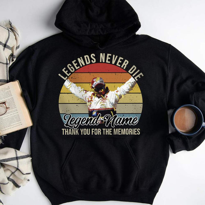 GeckoCustom Vintage Retro Legends Shirt, Custom Photo Shirt HN590 Pullover Hoodie / Black Colour / S