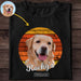 GeckoCustom Vintage Retro Sunset Dog Shirt Unisex T-Shirt / Black / S