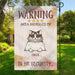 GeckoCustom Warning Area Patrolled By Cats Personalized Custom Cat Garden Flag C414 12"x18"