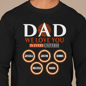 GeckoCustom We Love You In Every Universe Personalized Custom Family Shirt C324 Long Sleeve / Colour Black / S