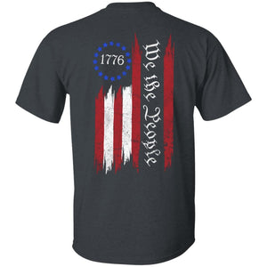 GeckoCustom We The People Patriotic Independence Day Shirt H389 Basic Tee / Dark Heather / S