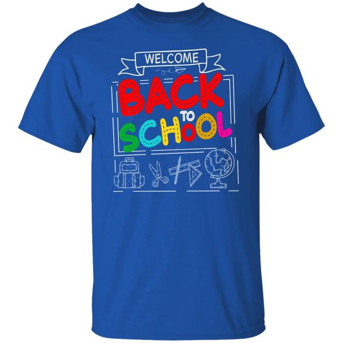 GeckoCustom Welcome Back To School 1st Day of School Shirt H423 Basic Tee / Royal / S
