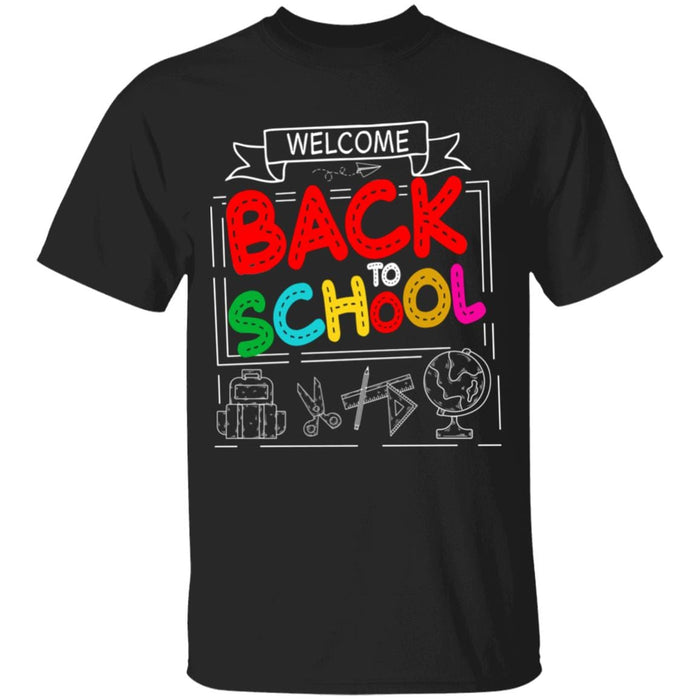 GeckoCustom Welcome Back To School 1st Day of School Shirt H423 Youth T-Shirt / Black / YXS