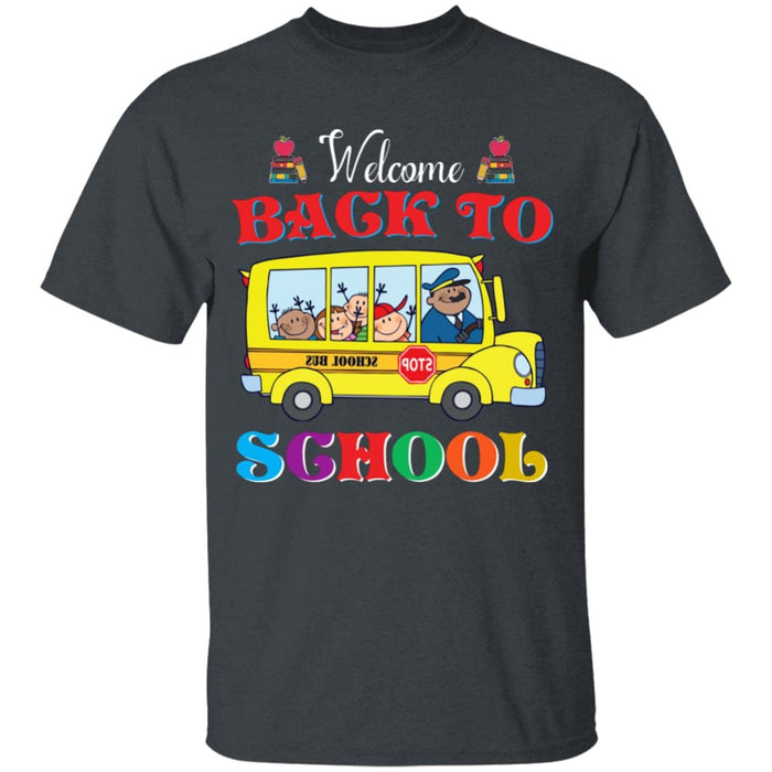 GeckoCustom Welcome Back To School Shirt H425 Youth T-Shirt / Dark Heather / YXS