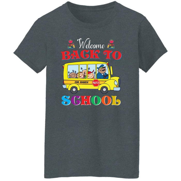 GeckoCustom Welcome Back To School Shirt H425 Women T-shirt / Dark Heather / S