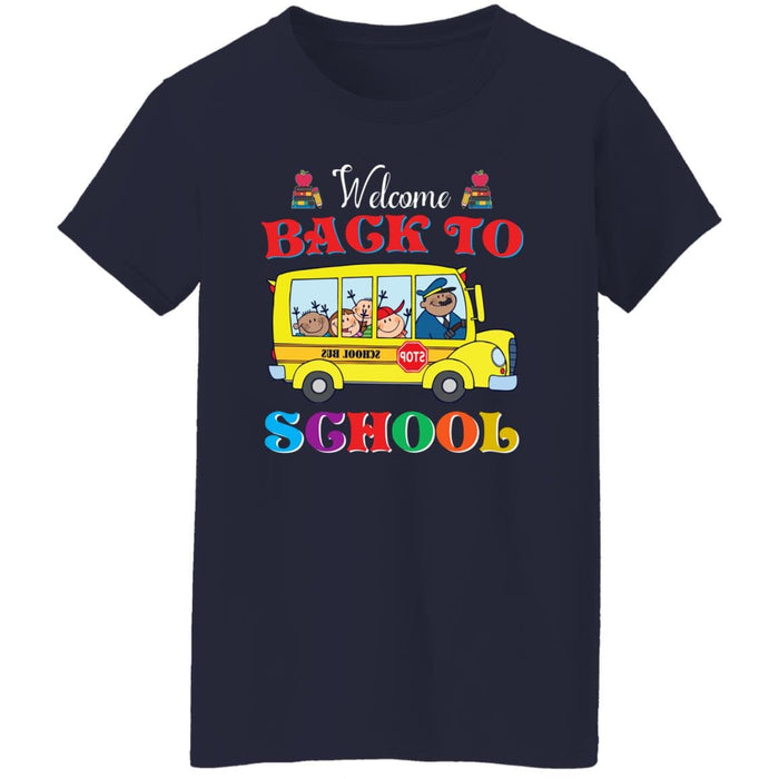 GeckoCustom Welcome Back To School Shirt H425 Women T-shirt / Navy / S