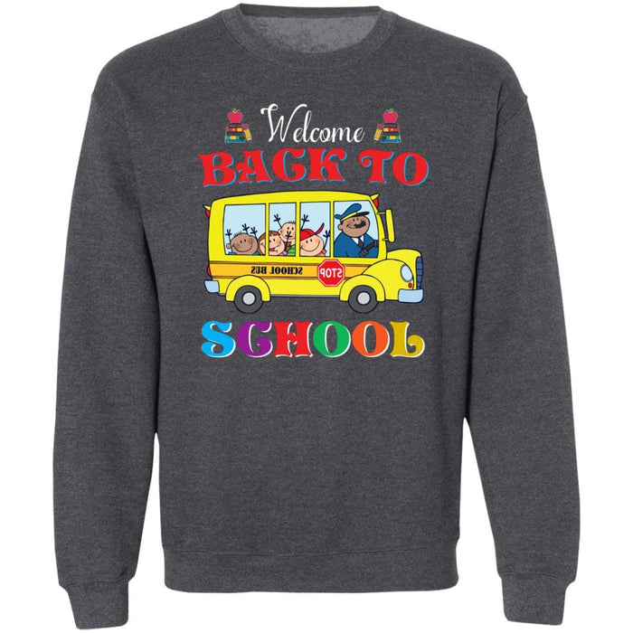GeckoCustom Welcome Back To School Shirt H425 Sweatshirt / Dark Heather / S