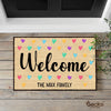 GeckoCustom Welcome Couple Doormat, Heart Doormat HN590 15x24in-40x60cm