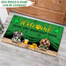 GeckoCustom Welcome Irish You Brought Beer Dog St.Patrick's Day Doormat HN590