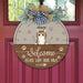 GeckoCustom Welcome Please Wipe Your Paws Cat Wooden Door Sign With Wreath, Cat Lover Gift, Cat Door Hanger HN590 12 Inch