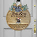 GeckoCustom Welcome The Humans Just Live Here Dog Wooden Door Sign With Wreath, Dog Lover Gift, Dog Door Hanger HN590