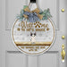 GeckoCustom Welcome The Humans Live Here Cat Wooden Door Sign With Wreath, Cat Lover Gift, Cat Door Hanger HN590