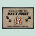 GeckoCustom Welcome To Dog House Dog Doormat K228 HN590