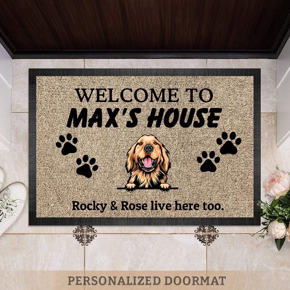 GeckoCustom Welcome To Dog House Dog Doormat K228 HN590