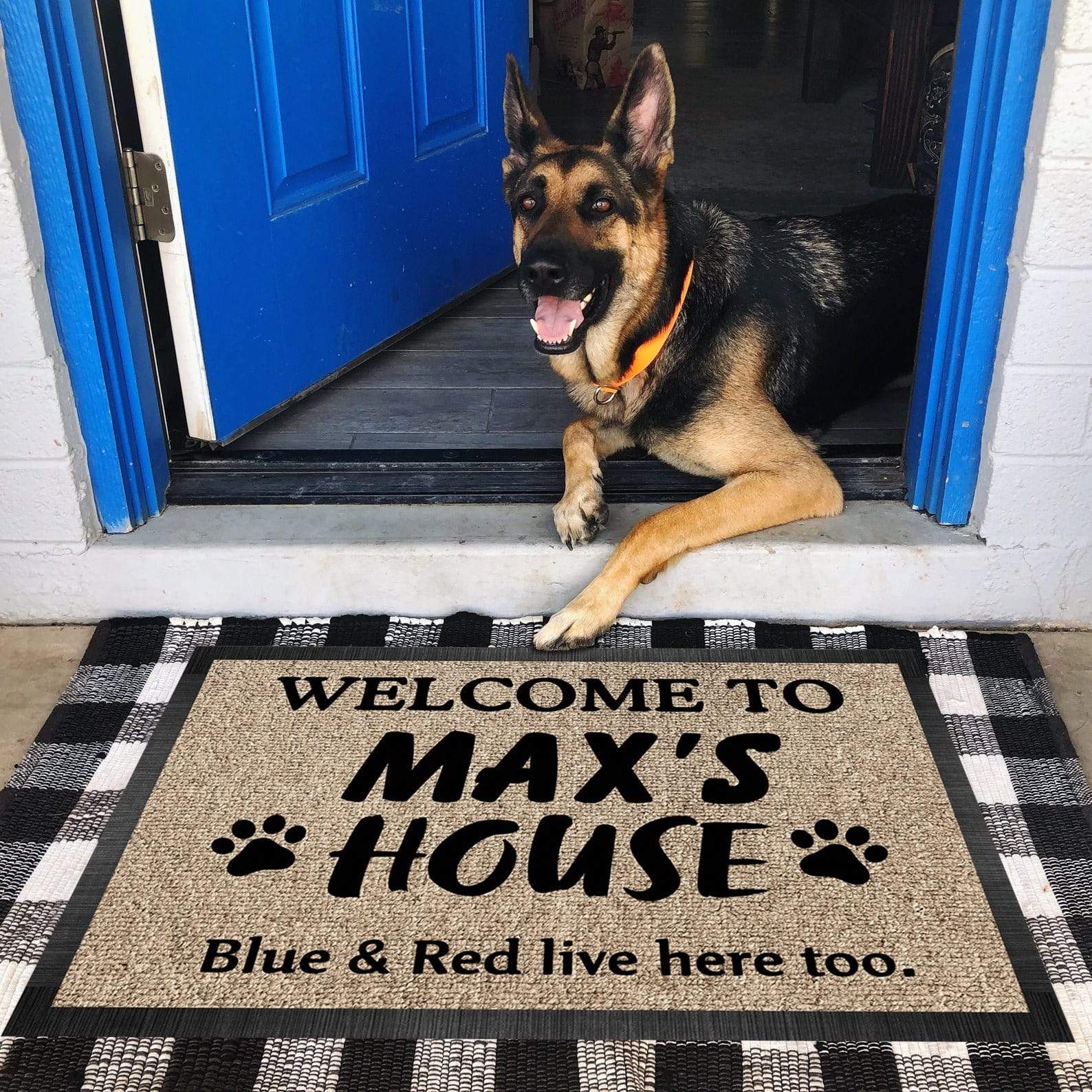 GeckoCustom Welcome To Dog House Doormat, Dog Lover Gift, Non-slip Welcome Mats HN590