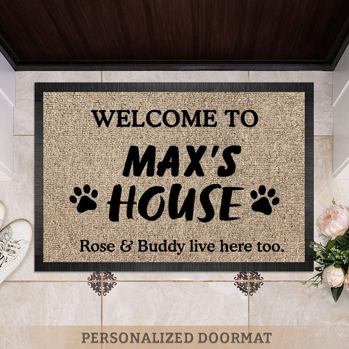 GeckoCustom Welcome To Dog House Doormat, Dog Lover Gift, Non-slip Welcome Mats HN590