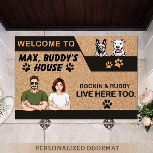 GeckoCustom Welcome To Dog House Doormat For Dog Lover, HN590