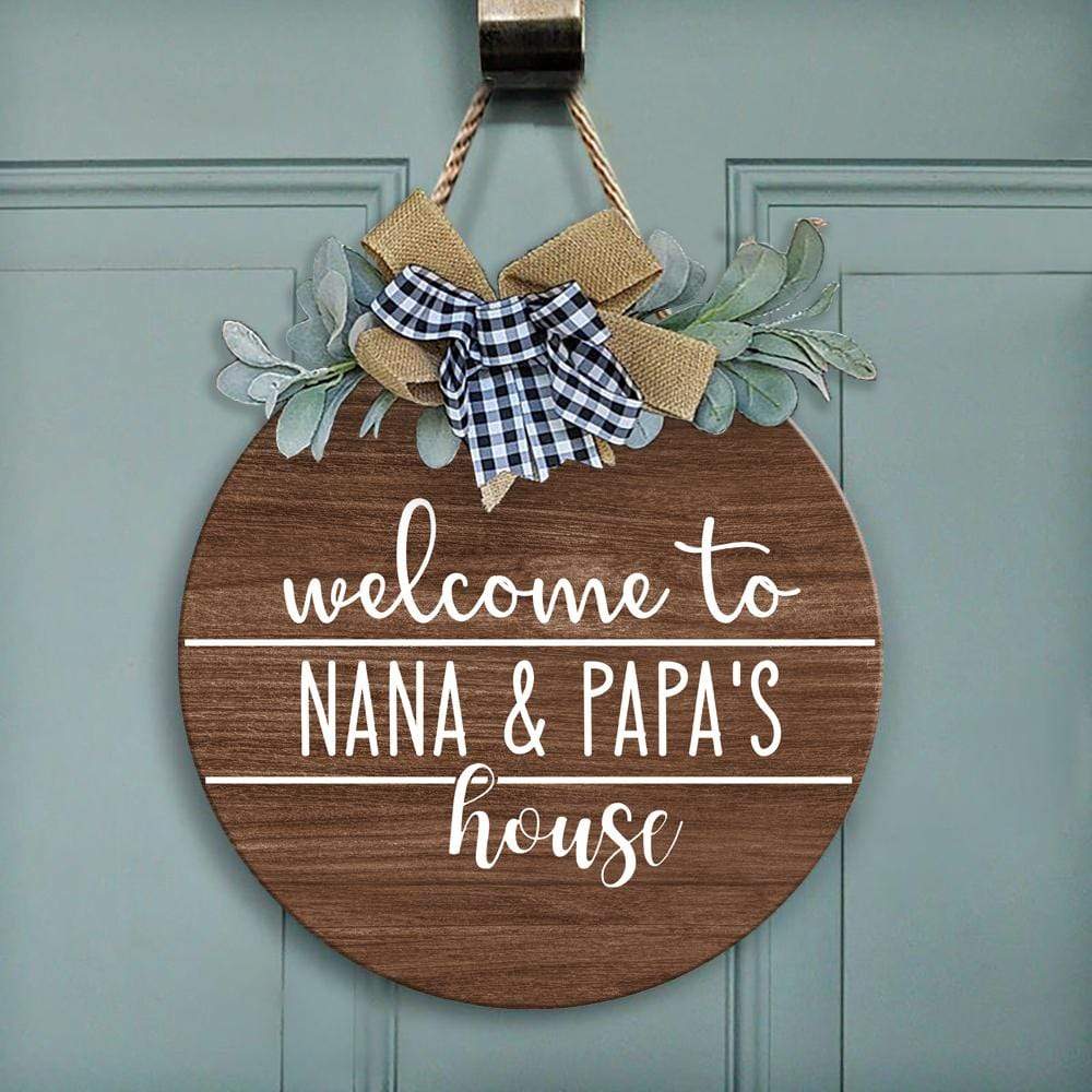 Personalized Wood Door Hanger/Last Name outlets Sign/Established Sign/Welcome Sign/Door Decoration/house warming gift/white wood door hanger/Modern