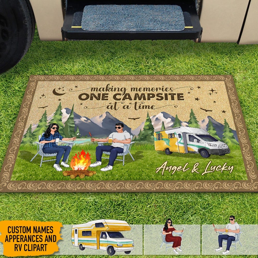 Doormat Home Personalized Name Camping Doormat RV Door Mat Camper Door Mat  RV Welcome Mat RV Rug Camping Home is Where We Park It Camping Floor Mats  for Outside Camper Decor Personalized