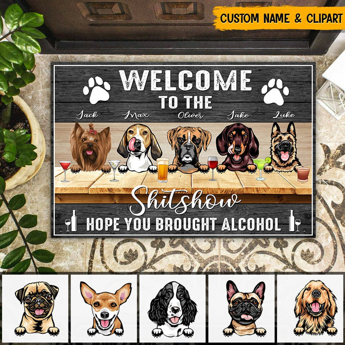 https://geckocustom.com/cdn/shop/products/geckocustom-welcome-to-the-shitshow-hope-you-brought-alcohol-dog-doormat-t286-hn590-32513191018673_700x700.jpg?v=1663122563