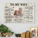 GeckoCustom When I Tell You I Love You I Don't Say It Out Of Habit Personalized Anniversary Photo Print Canvas C587