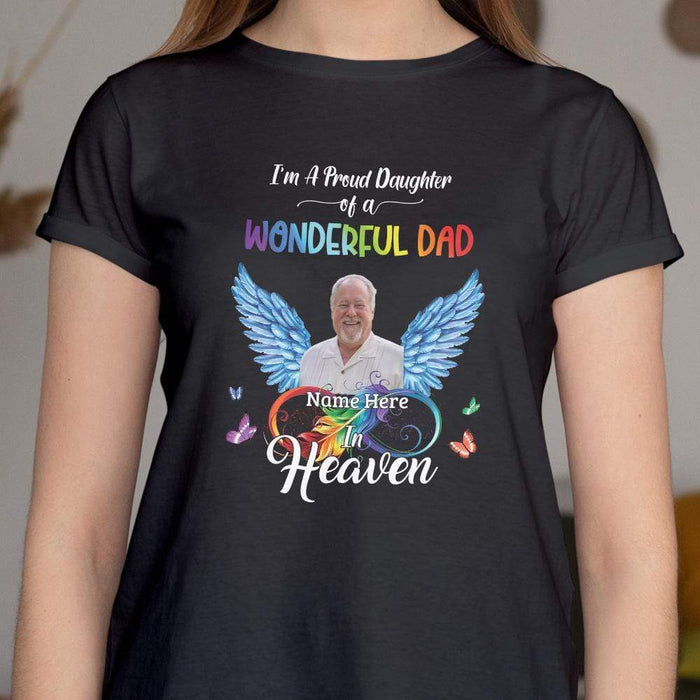 GeckoCustom Wonderful Dad In Heaven Memorial Family Shirt