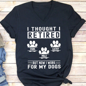 GeckoCustom Work For My Dog Personalized Custom Dog Paw Shirt C276
