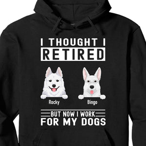 GeckoCustom Work For My Dog Personalized Custom Dog Shirt C276 Pullover Hoodie / Black Colour / S