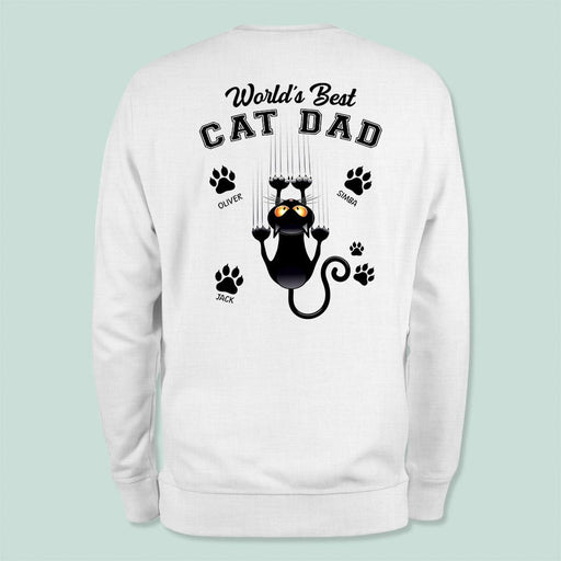 GeckoCustom World's Best Cat Dad Father's Day Back Shirt N304 889141