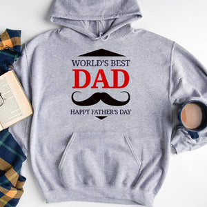 GeckoCustom World's Best Dad Family T-shirt, HN590 Pullover Hoodie / Sport Grey Color / S