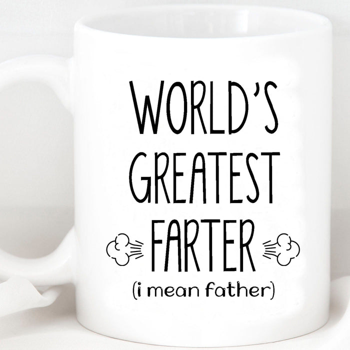 GeckoCustom World's Greatest Farter I Mean Father Custom Father's Day Photo Mug H367