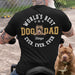 GeckoCustom Worlds Best Dog Dad Personalized Custom Dog Backside Shirt C424 Premium Tee (Favorite) / P Black / S
