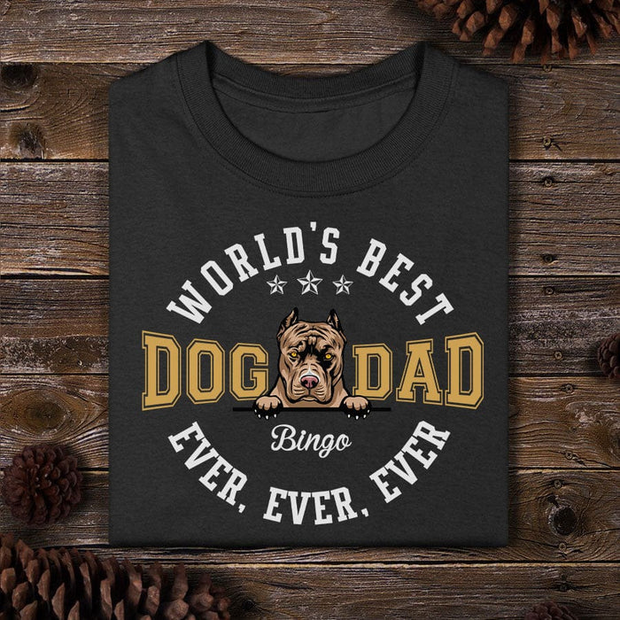 GeckoCustom Worlds Best Dog Dad Personalized Custom Dog Frontside Shirt C424
