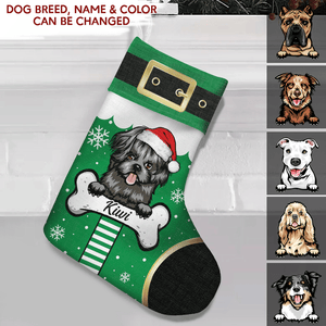 GeckoCustom YHN Christmas Stocking, Dog Christmas Stocking HN590