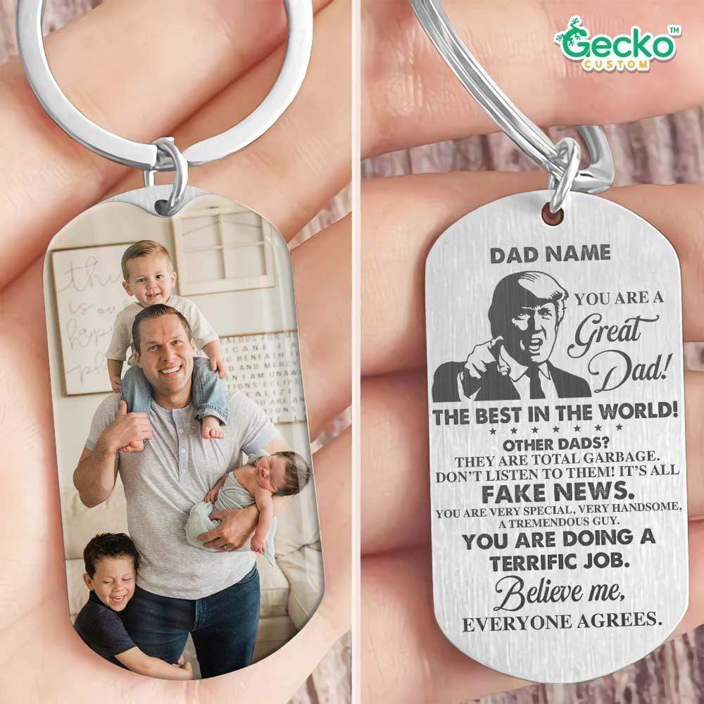 Personalized Photo Keychain - Best Dad Ever